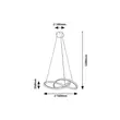 Pendul Rabalux CASTIEL metal, plastic, auriu, alb, LED, 3000K, 36W, 2380lm - 72215