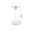 Pendul Rabalux THRAC metal, plastic, aluminiu, alb, LED, 34W, 1700lm, 4000K - 72222