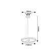 Pendul Rabalux THRAC metal, plastic, aluminiu, alb, LED, 40W, 2070lm, 4000K - 72223