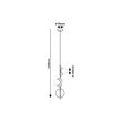Pendul Rabalux JULES metal, sticla, negru, alb, G9 - 72224