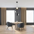 Pendul Rabalux JULES metal, sticla, negru, alb, G9 - 72224