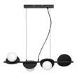 Pendul Rabalux JULES metal, sticla, negru, alb, G9 - 72225