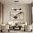 Pendul Rabalux JULES metal, sticla, negru, alb, G9 - 72225