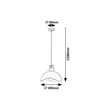 Pendul Rabalux FILINA metal, lemn, negru, maro, ,E27 - 72228