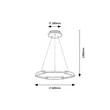 Pendul Rabalux SINDRI metal, plastic, negru, alb, LED, 45W, 3200lm, 3000K-4000K - 72229