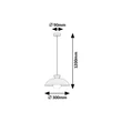 Pendul Rabalux GOLNAR metal, sticla, lemn, bej, maro, opal, G9 - 72230