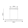 Pendul Rabalux SINDRI metal, plastic, negru, alb, LED, 36W, 2050lm, 3000K-4000K - 72231