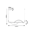 Pendul Rabalux JARNELLE metal, plastic, crom, alb, LED, 35W, 2450lm, 3000K - 72233