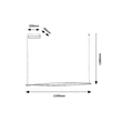 Pendul Rabalux ELVIO metal, plastic, crom, alb, LED, 28W, 2150lm, 3000K - 72234