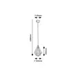 Pendul Rabalux NORAH metal, sticla, auriu, transparent, E14 - 72245