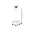 Pendul Rabalux SERENA metal, acril, negru, alb, LED, 4000K, 15W, 1640lm - 72252