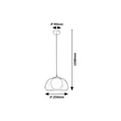 Pendul Rabalux ELOWEN metal, sticla, negru, chihlimbar, maro, alb, G9 - 72273