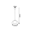 Pendul Rabalux ELOWEN metal, sticla, negru, transparent, alb, G9 - 72274