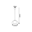 Pendul Rabalux ELOWEN metal, sticla, negru, fumuriu, alb, G9 - 72275