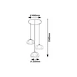 Pendul Rabalux ELOWEN metal, sticla, negru, fumuriu, alb, chihlimbar, G9 - 72276