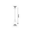 Pendul Rabalux GELLIA metal, sticla, roz, alb, G9 - 72280