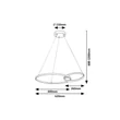 Pendul Rabalux EMILION metal, plastic, negru, alb, LED, 36W, 2150lm, 4000K - 72296