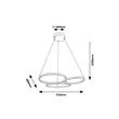 Pendul Rabalux FORMAND metal, plastic, negru, alb, LED, 38W, 1100lm, 3000K - 72297