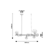 Pendul Rabalux ASLOV metal, sticla, auriu, transparent, G9 - 72298