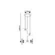 Pendul Rabalux LITION metal, sticla, negru, alb, G9 - 72300