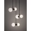 Pendul Rabalux LITION metal, sticla, negru, alb, G9 - 72300