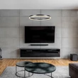 Pendul Rabalux ISAURE metal, acril, negru, alb, LED, 35W, 2200lm, 3000K-4000K-6500K - 72301