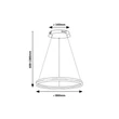 Pendul Rabalux ISAURE metal, acril, negru, alb, LED, 45W, 3000lm, 3000K-4000K-6500K - 72302