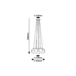 Pendul Rabalux ROSEHIP metal, sticla, sampanie, transparent, G9 - 72304