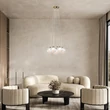 Pendul Rabalux ROSEHIP metal, sticla, sampanie, transparent, G9 - 72304