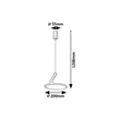 Pendul Rabalux OVIDIA metal, negru, alb, LED, 20W, 3000K, 1300Lm - 72327