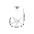 Pendul Rabalux HENLI metal, plastic, negru, alb, LED, 40W, 3000K, 2800Lm - 72338