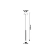 Pendul Rabalux RAMIRA metal, acril, negru, transparent, G9 - 72356