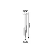 Pendul Rabalux RAMIRA metal, acril, aur, transparent, G9 - 72359