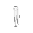Pendul Rabalux RAMIRA metal, acril, negru, transparent, G9 - 72360