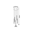 Pendul Rabalux RAMIRA metal, acril, aur, transparent, G9 - 72361