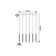 Pendul Rabalux RAMIRA metal, acril, aur, transparent, G9 - 72363