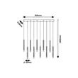 Pendul Rabalux RAMIRA metal, acril, aur, transparent, G9 - 72365