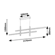 Pendul Rabalux SEVERINE metal, plastic, negru, aur, alb, LED, 40W, 3000K, 2000Lm - 72366