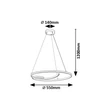 Pendul Rabalux NILOO metal, plastic, negru, transparent, LED, 40W, 3000K, 2080Lm - 72367