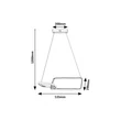 Pendul Rabalux MALWEN metal, crom, alb, LED, 36W, 4000K, 2200Lm - 72368