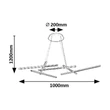 Pendul Rabalux SEVERINE metal, plastic, negru, alb, aur, LED, 40W, 3000-6500K, 2400Lm - 72369