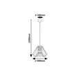 Pendul Rabalux EMERENCIA metal, sticla, negru, fumuriu, E27 - 72372