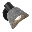 Spot Rabalux FARELIA metal, fetru, negru, gri, E14 - 73005