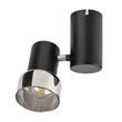Spot Rabalux HATICE metal, sticla, negru, fumuriu, E14 - 73052