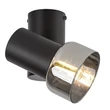Spot Rabalux HATICE metal, sticla, negru, fumuriu, E14 - 73052