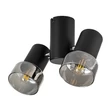 Spot Rabalux HATICE metal, sticla, negru, fumuriu, E14 - 73053