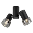 Spot Rabalux HATICE metal, sticla, negru, fumuriu, E14 - 73053