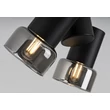 Spot Rabalux HATICE metal, sticla, negru, fumuriu, E14 - 73053