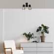 Spot Rabalux HATICE metal, sticla, negru, fumuriu, E14 - 73053