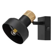 Spot Rabalux SASKIA metal, lemn, negru, maro, E14 - 73055